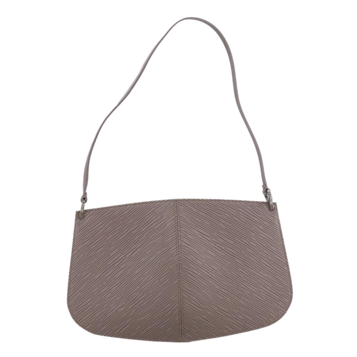 Louis Vuitton Demi Lune Grey Leather Clutch Bag (Pre-Owned)