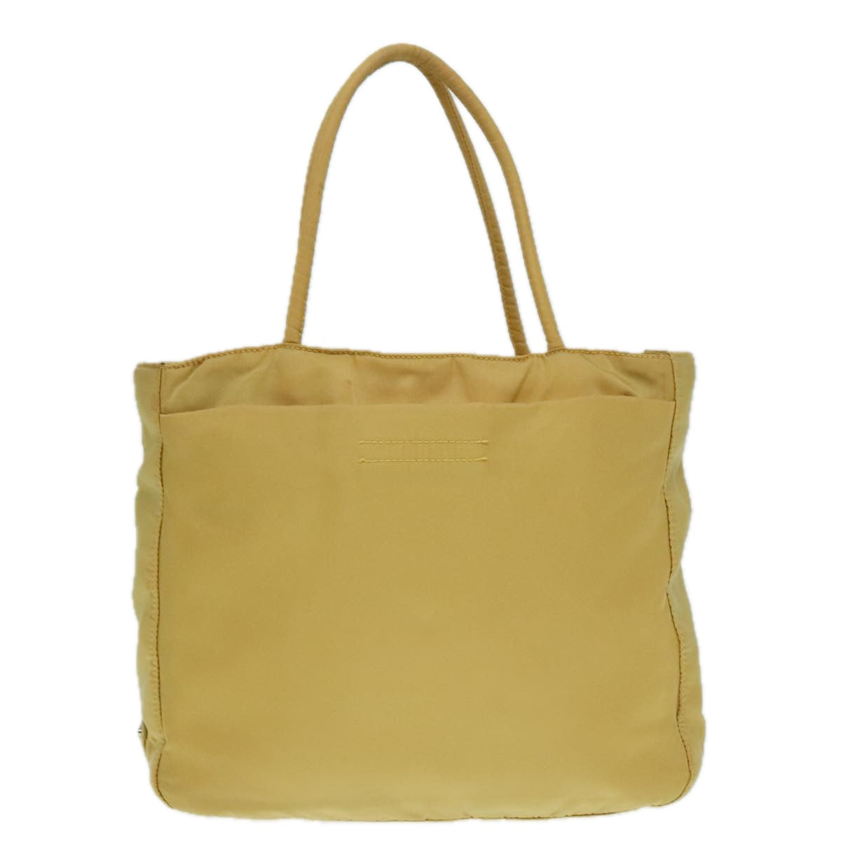 Prada Tessuto Yellow Synthetic Handbag (Pre-Owned)