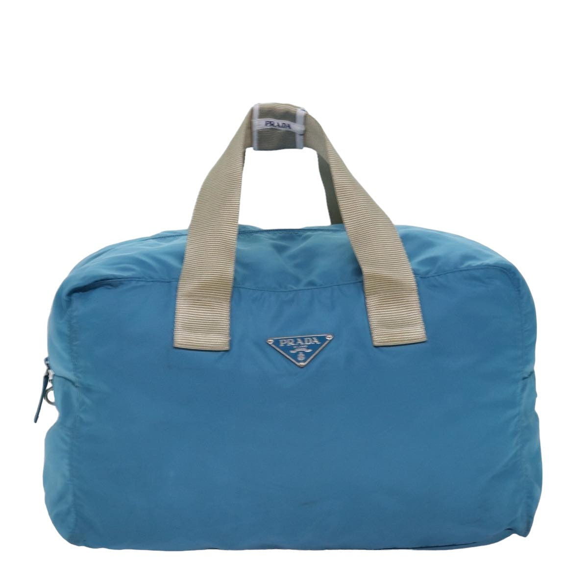 Prada Tessuto Blue Canvas Travel Bag (Pre-Owned)
