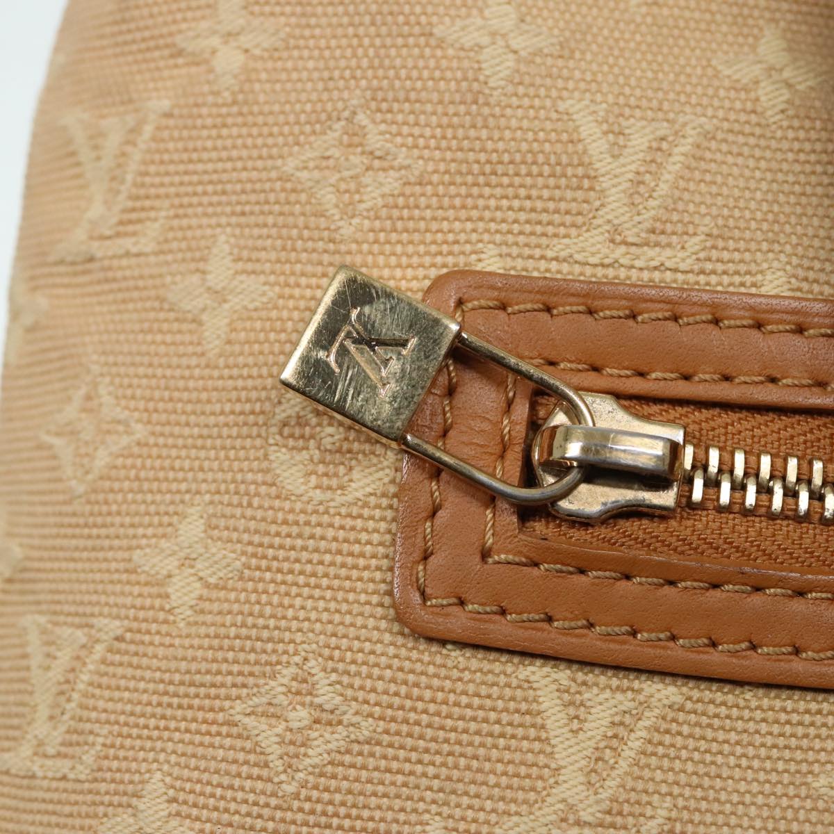 Louis Vuitton Lucille Beige Canvas Handbag (Pre-Owned)