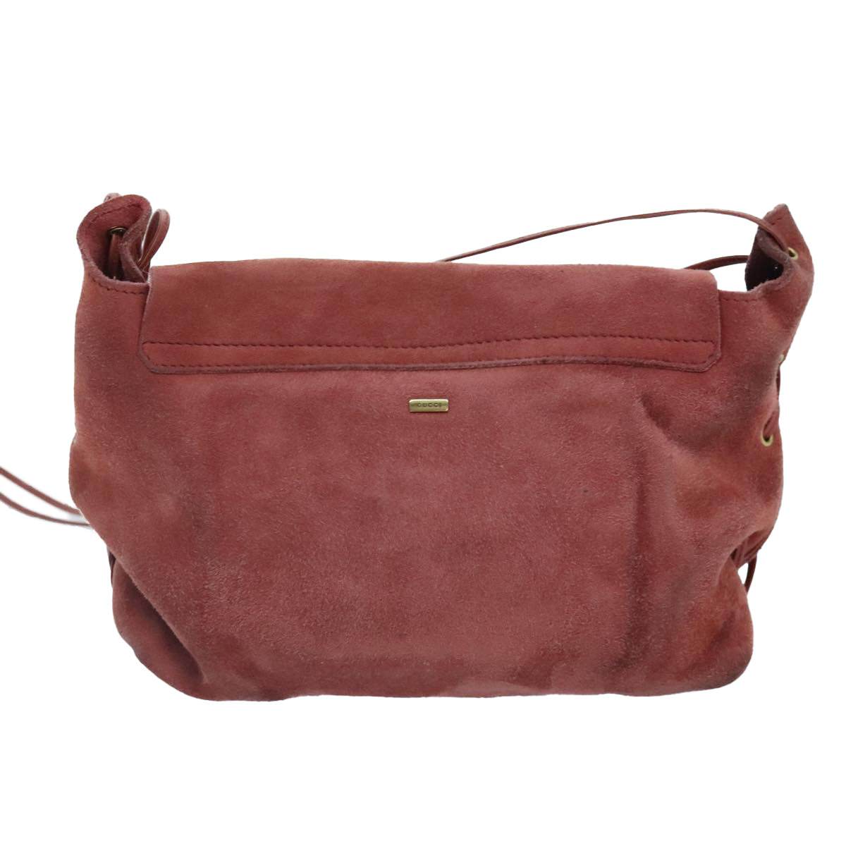 Gucci Red Suede Shoulder Bag (Pre-Owned)