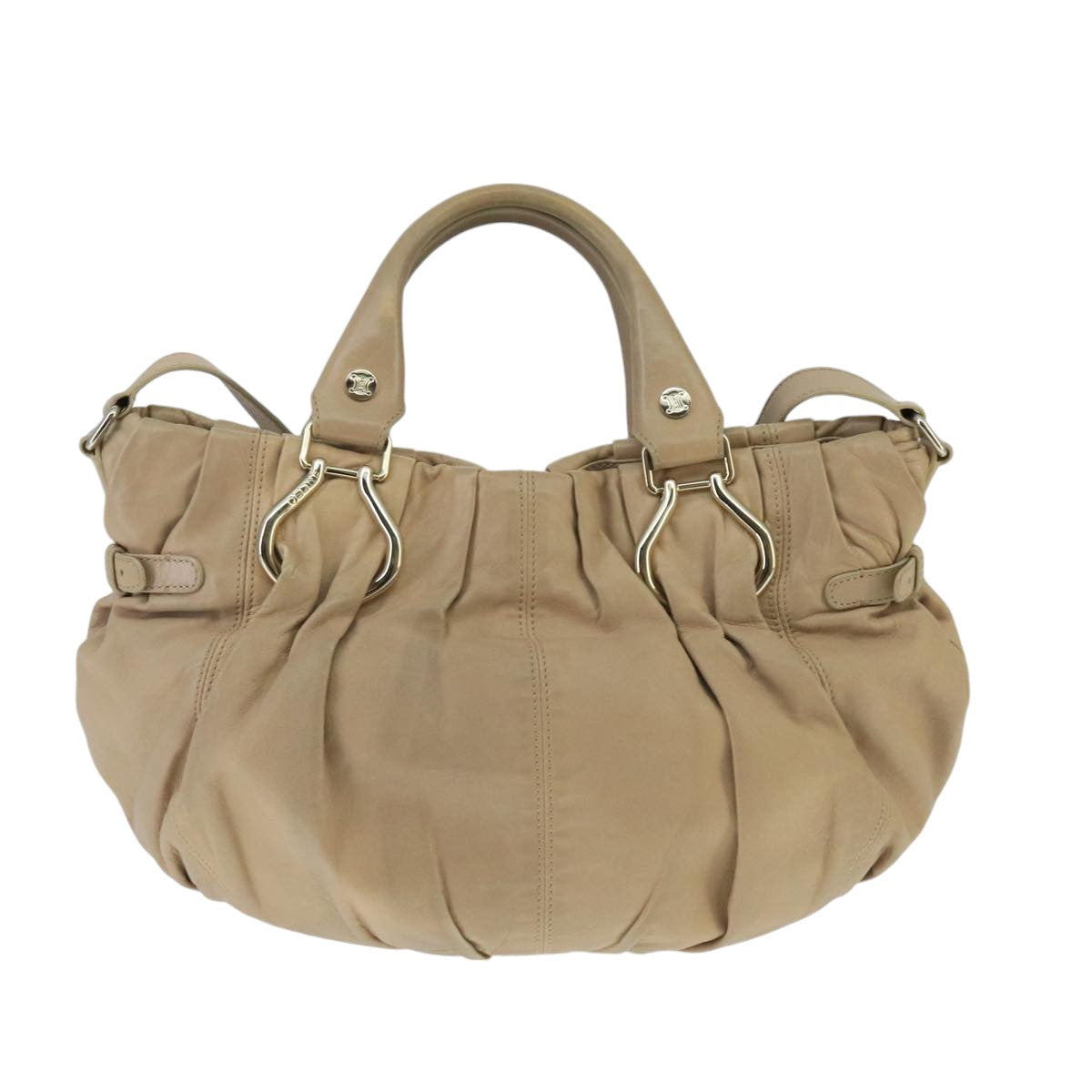 Céline Pillow Beige Leather Handbag (Pre-Owned)