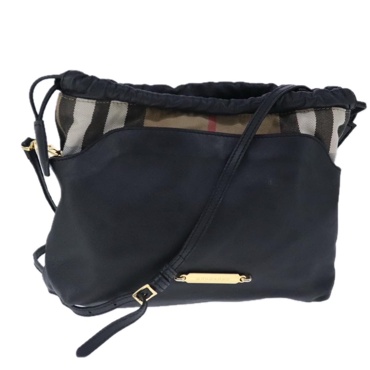 Burberry Black Leather Shoulder Bag (Pre-Owned)