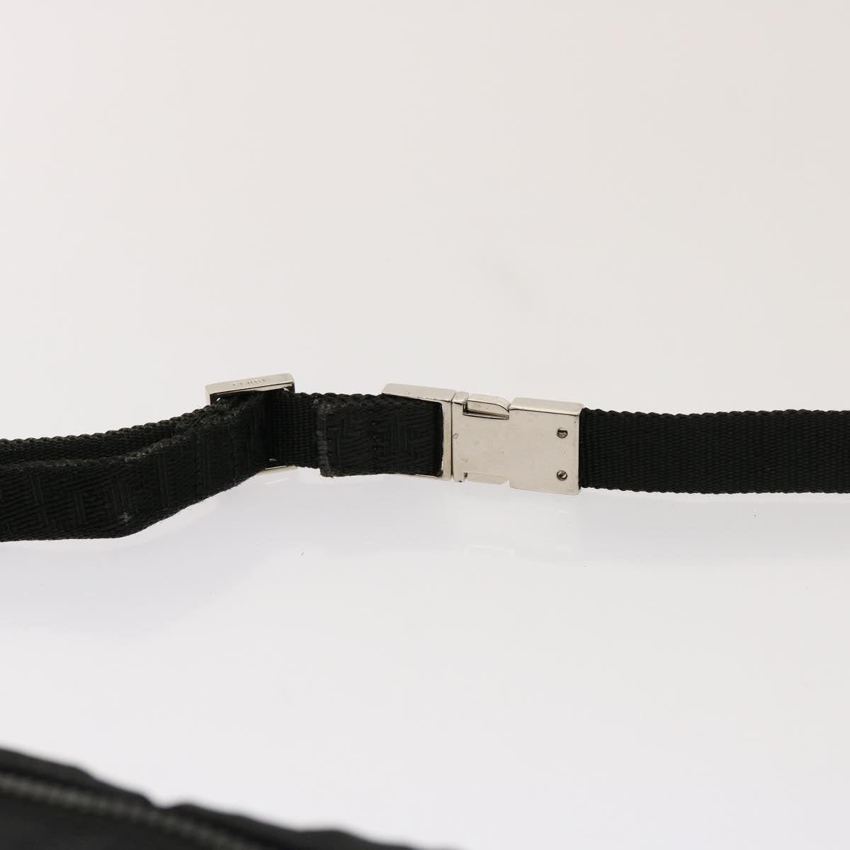 Fendi Zucca Black Canvas Shoulder Bag (Pre-Owned)