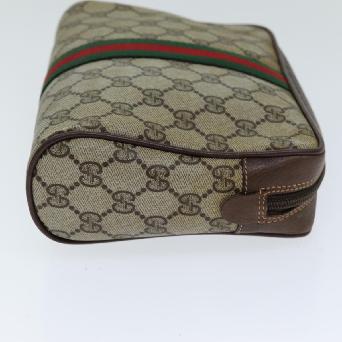 Gucci Sherry Beige Canvas Clutch Bag (Pre-Owned)