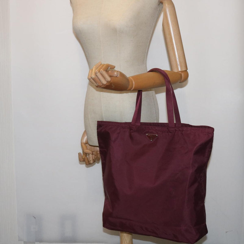 Prada Robot Burgundy Synthetic Handbag (Pre-Owned)
