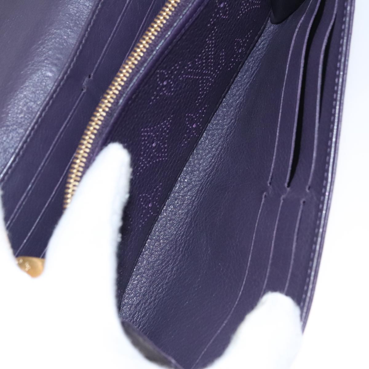 Louis Vuitton Amelia Purple Leather Wallet  (Pre-Owned)
