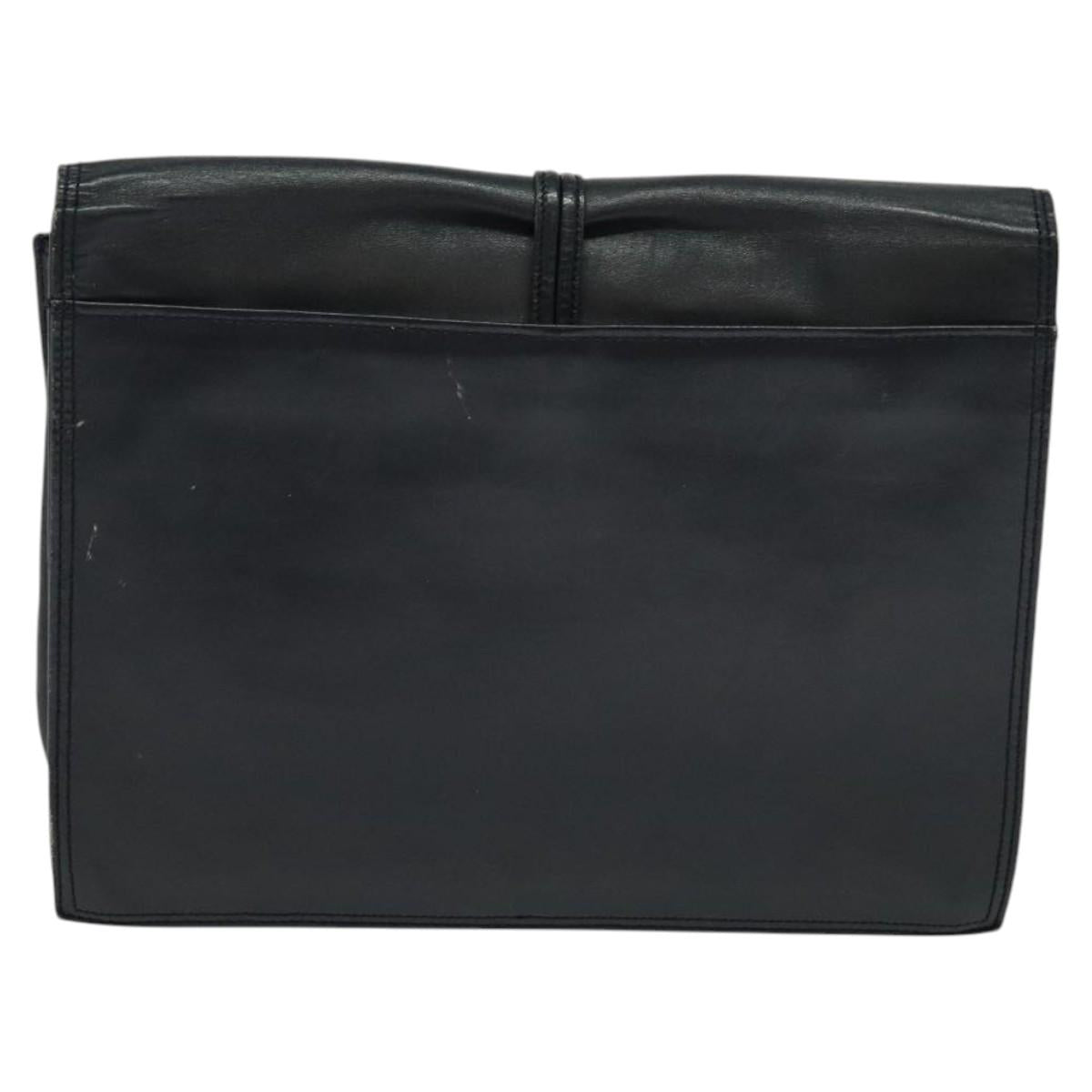 Yves Saint Laurent Black Leather Clutch Bag (Pre-Owned)