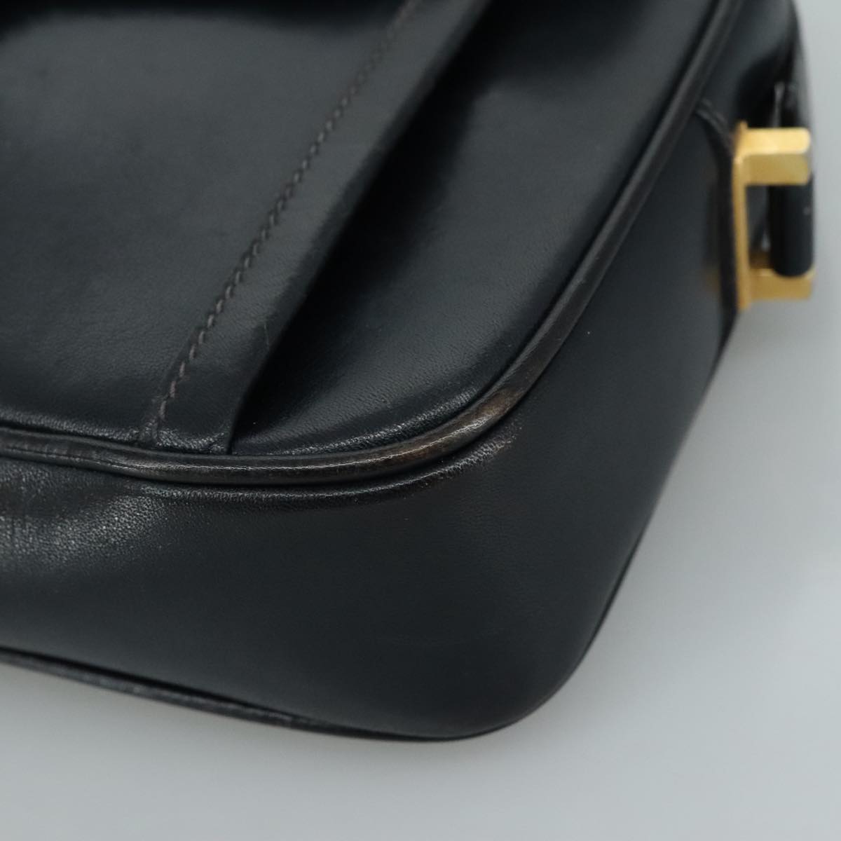 Gucci Interlocking G Navy Leather Shoulder Bag (Pre-Owned)