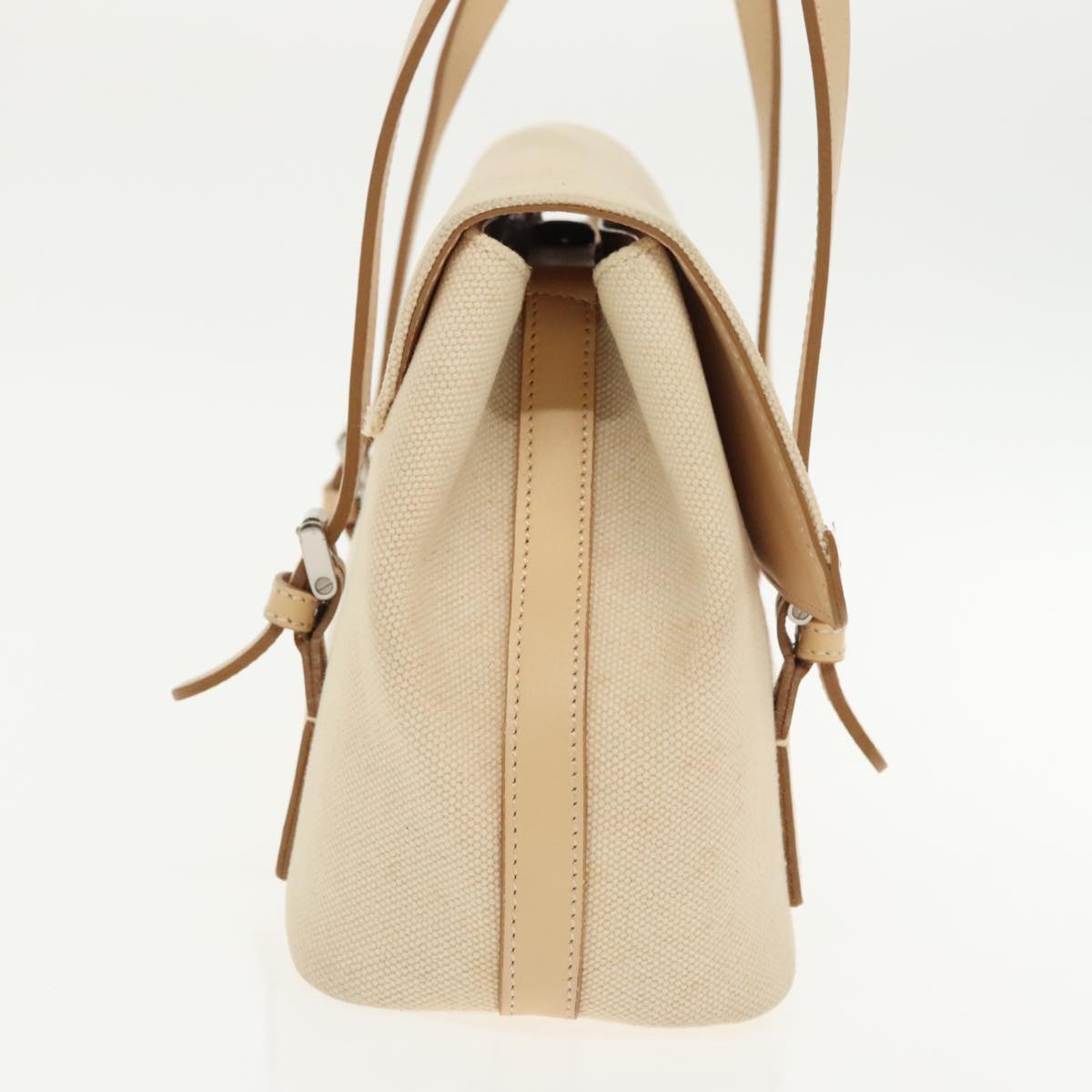 Burberry Nova Check Beige Canvas Handbag (Pre-Owned)