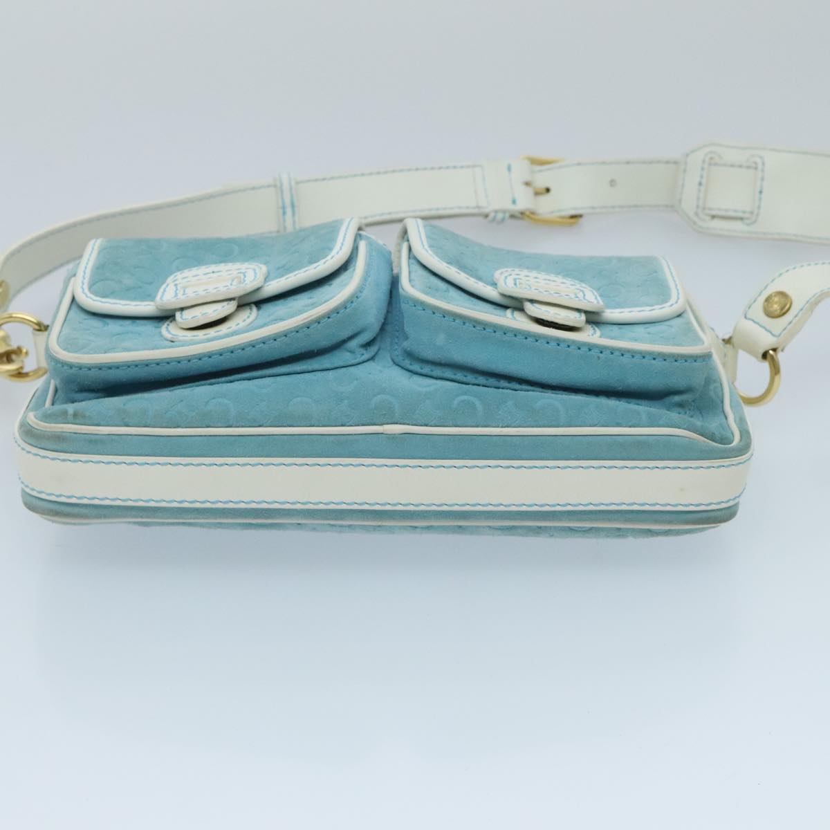 Céline Blue Canvas Shoulder Bag (Pre-Owned)