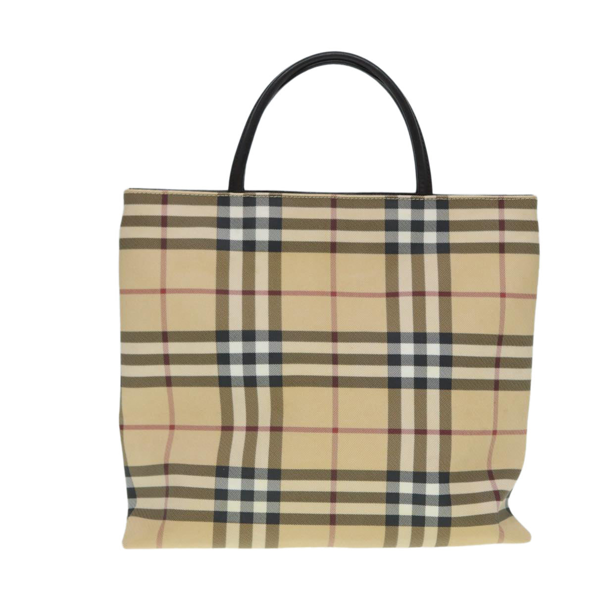 Burberry Nova Check Beige Canvas Tote Bag (Pre-Owned)