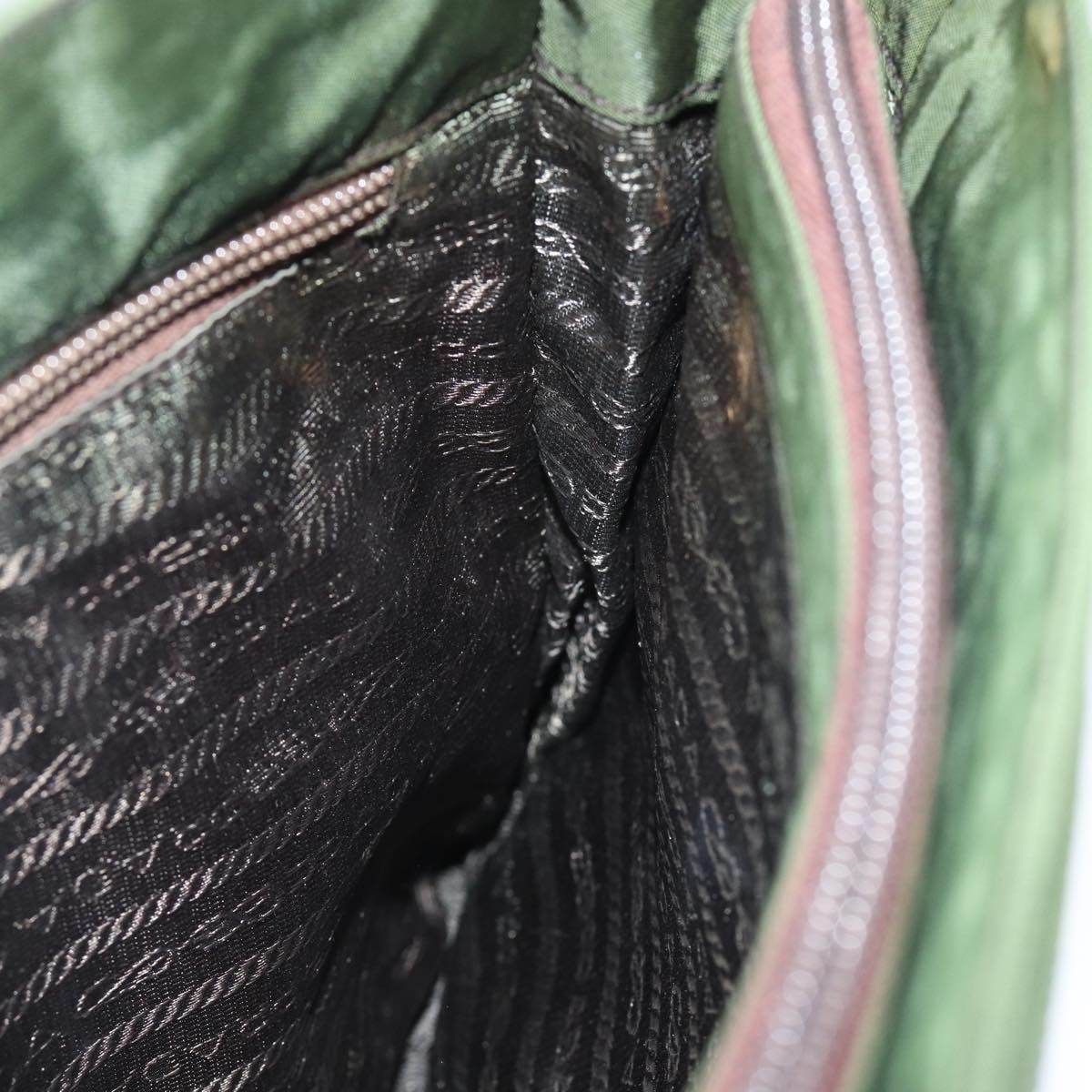 Prada Tessuto Khaki Synthetic Tote Bag (Pre-Owned)
