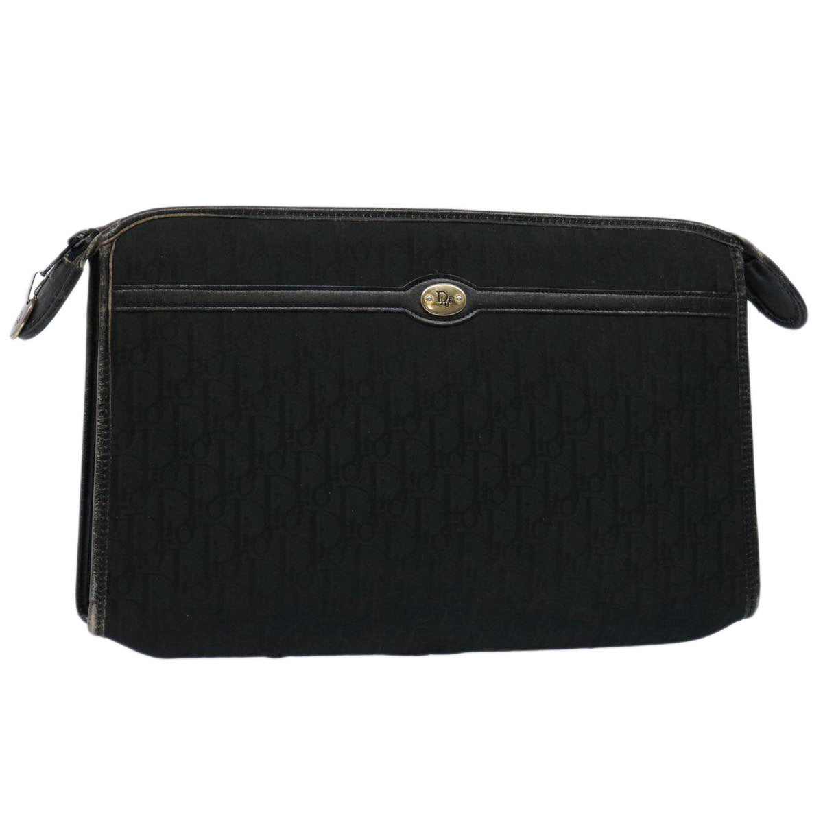 Dior Trotter Black Canvas Clutch Bag (Pre-Owned)