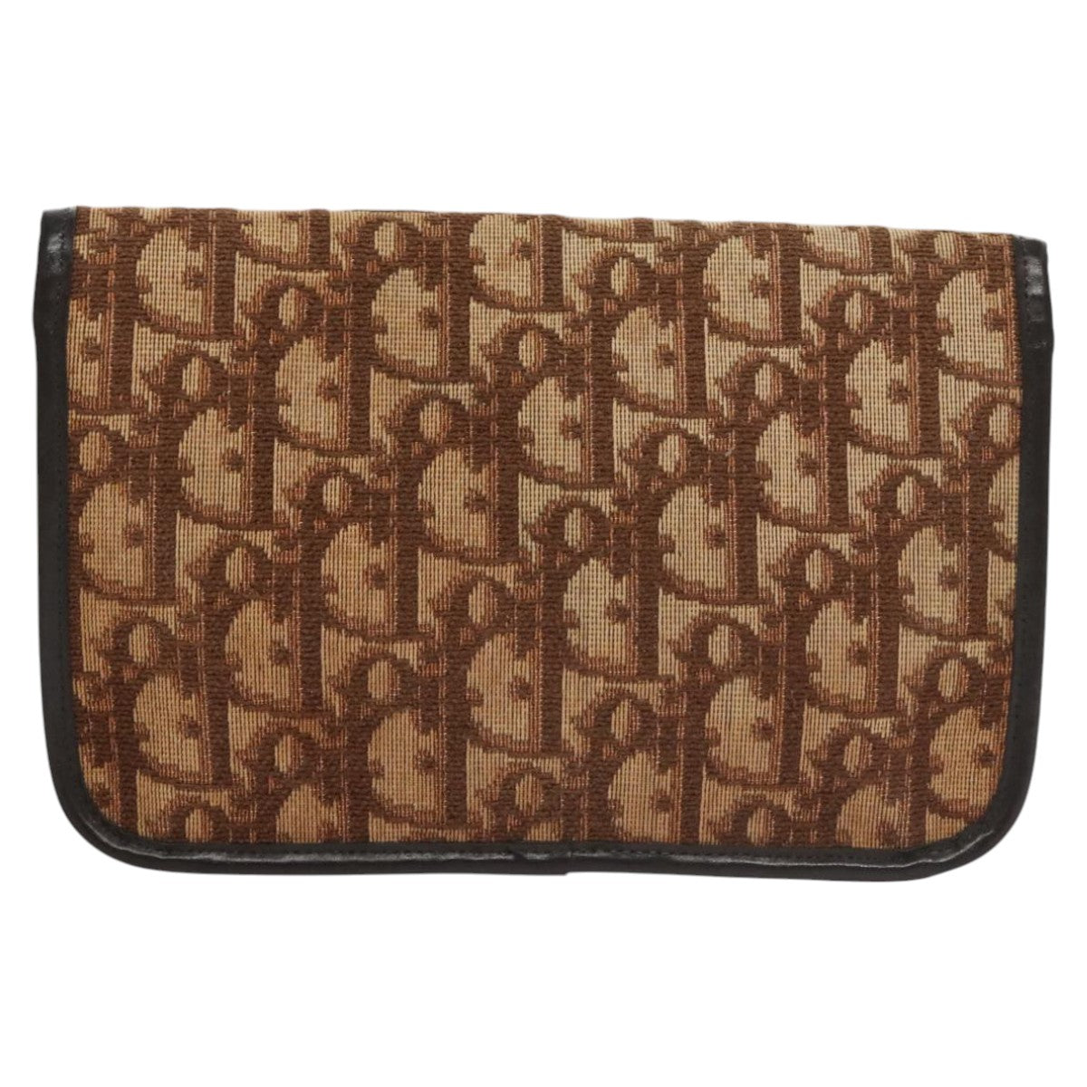 Dior Trotter Brown Canvas Shoulder Bag (Pre-Owned)