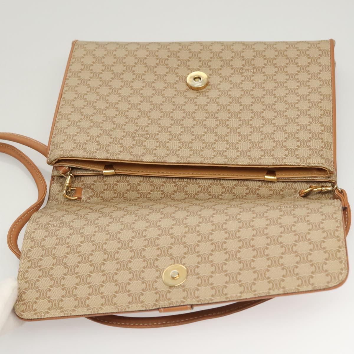 Céline Macadam Beige Canvas Shoulder Bag (Pre-Owned)