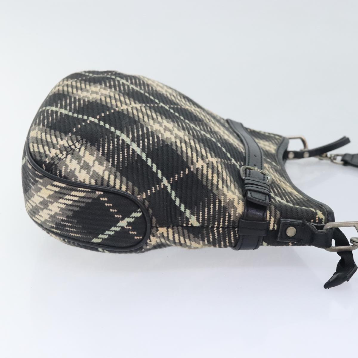 Burberry Nova Check Black Canvas Shoulder Bag (Pre-Owned)