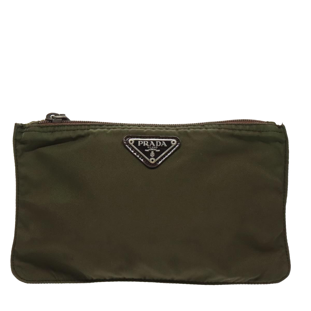 Prada Tessuto Khaki Synthetic Wallet Bag (Pre-Owned)