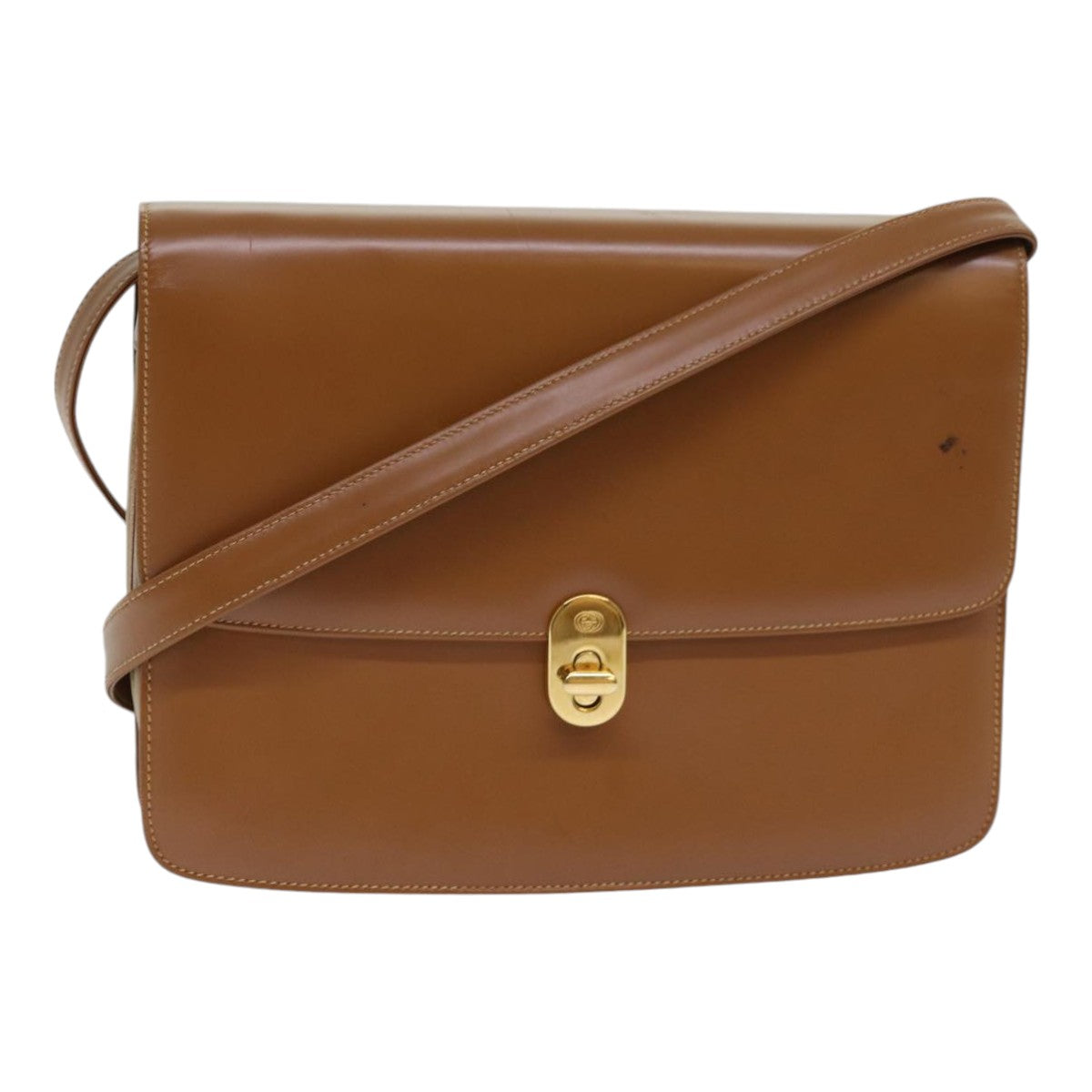 Gucci Brown Leather Shoulder Bag (Pre-Owned)