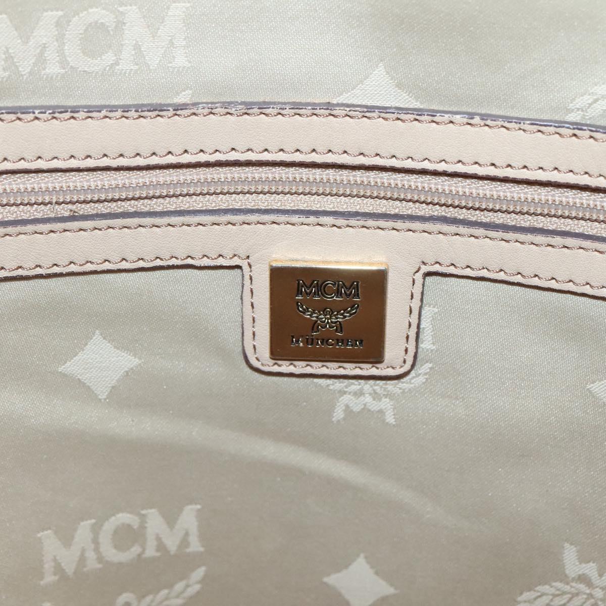 MCM Visetos Beige Canvas Backpack Bag (Pre-Owned)