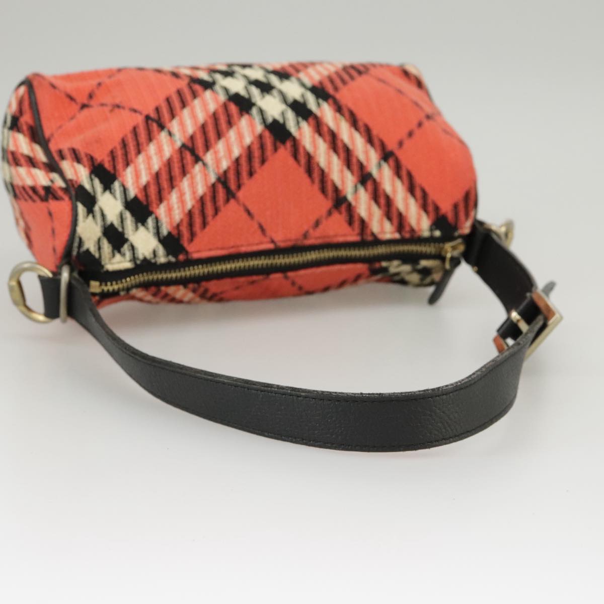 Burberry Nova Check Red Canvas Handbag (Pre-Owned)