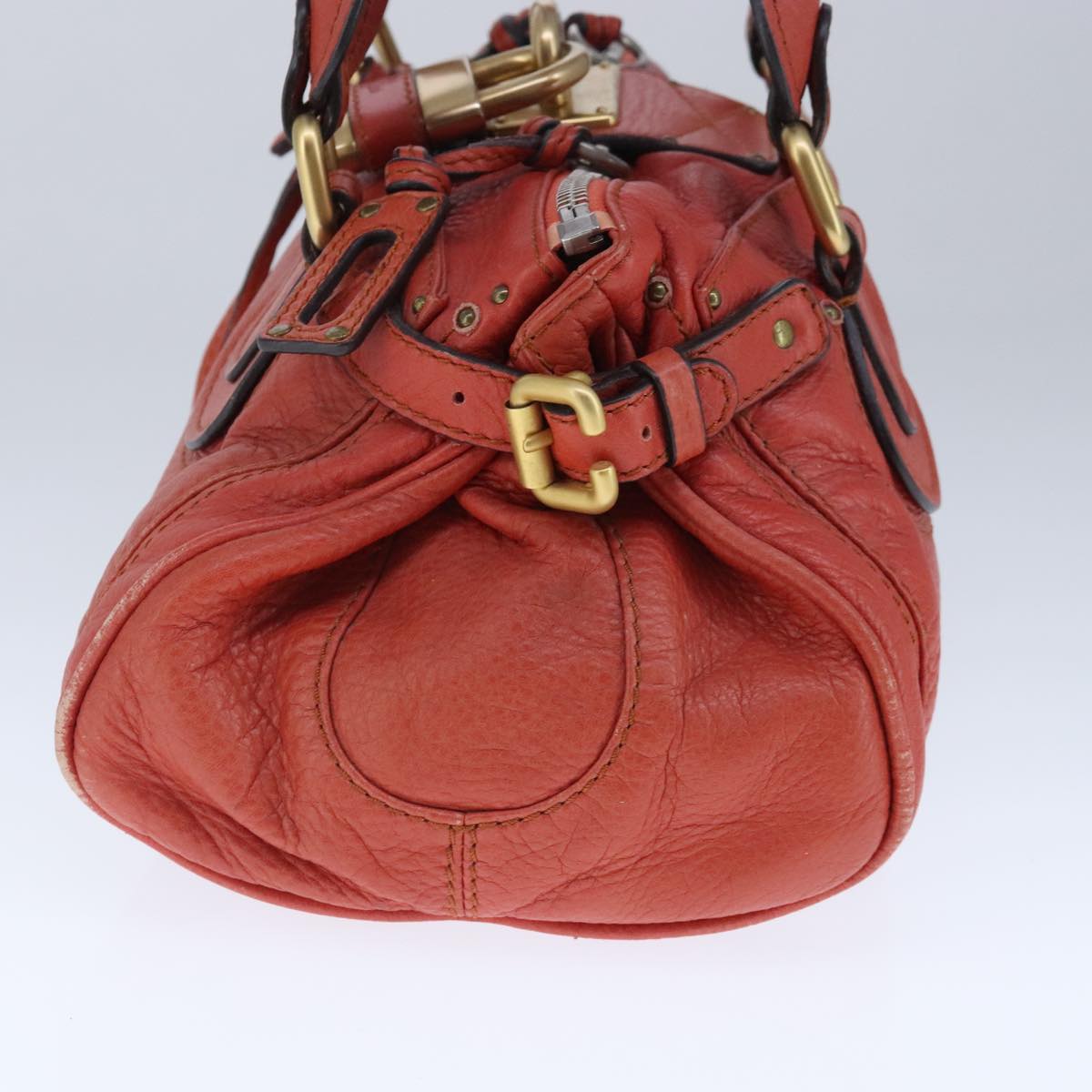 Chloé Paddington Red Leather Handbag (Pre-Owned)