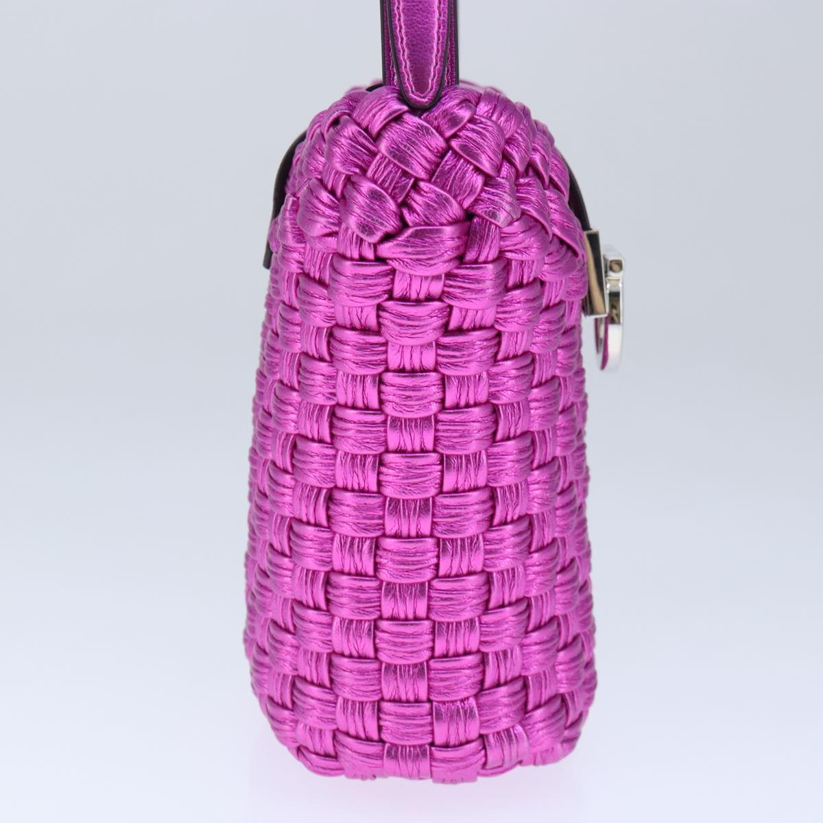 Salvatore Ferragamo Gancini Purple Leather Shoulder Bag (Pre-Owned)