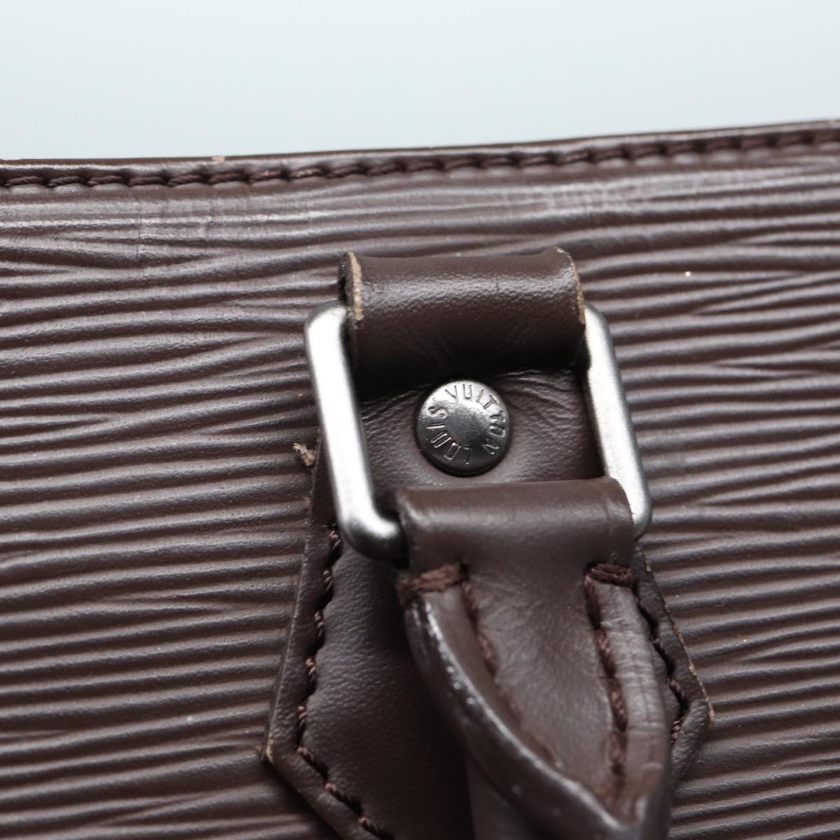 Louis Vuitton Sac Plat Brown Leather Tote Bag (Pre-Owned)