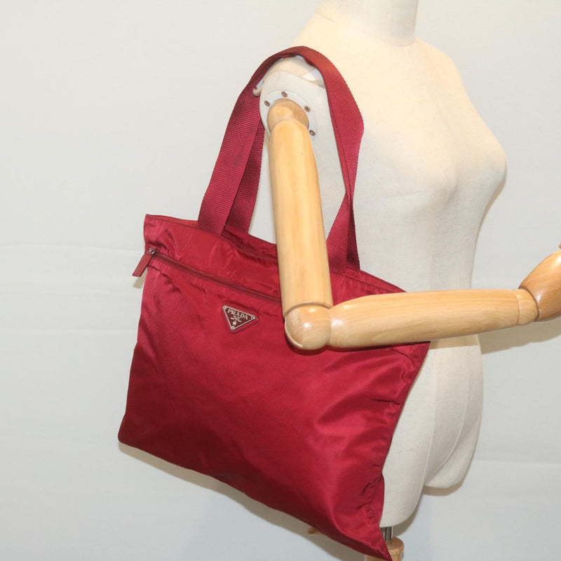 Prada Red Synthetic Tote Bag (Pre-Owned)