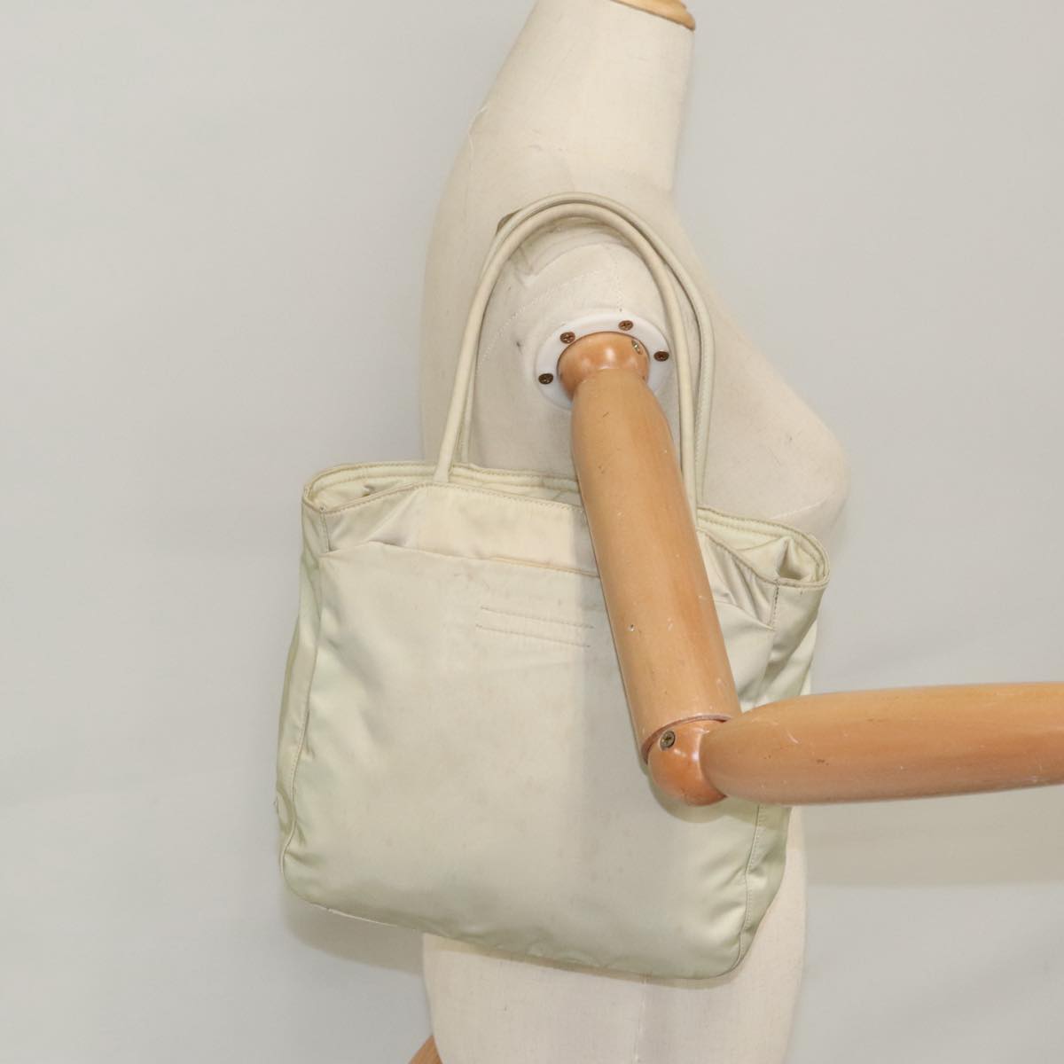 Prada Beige Synthetic Handbag (Pre-Owned)
