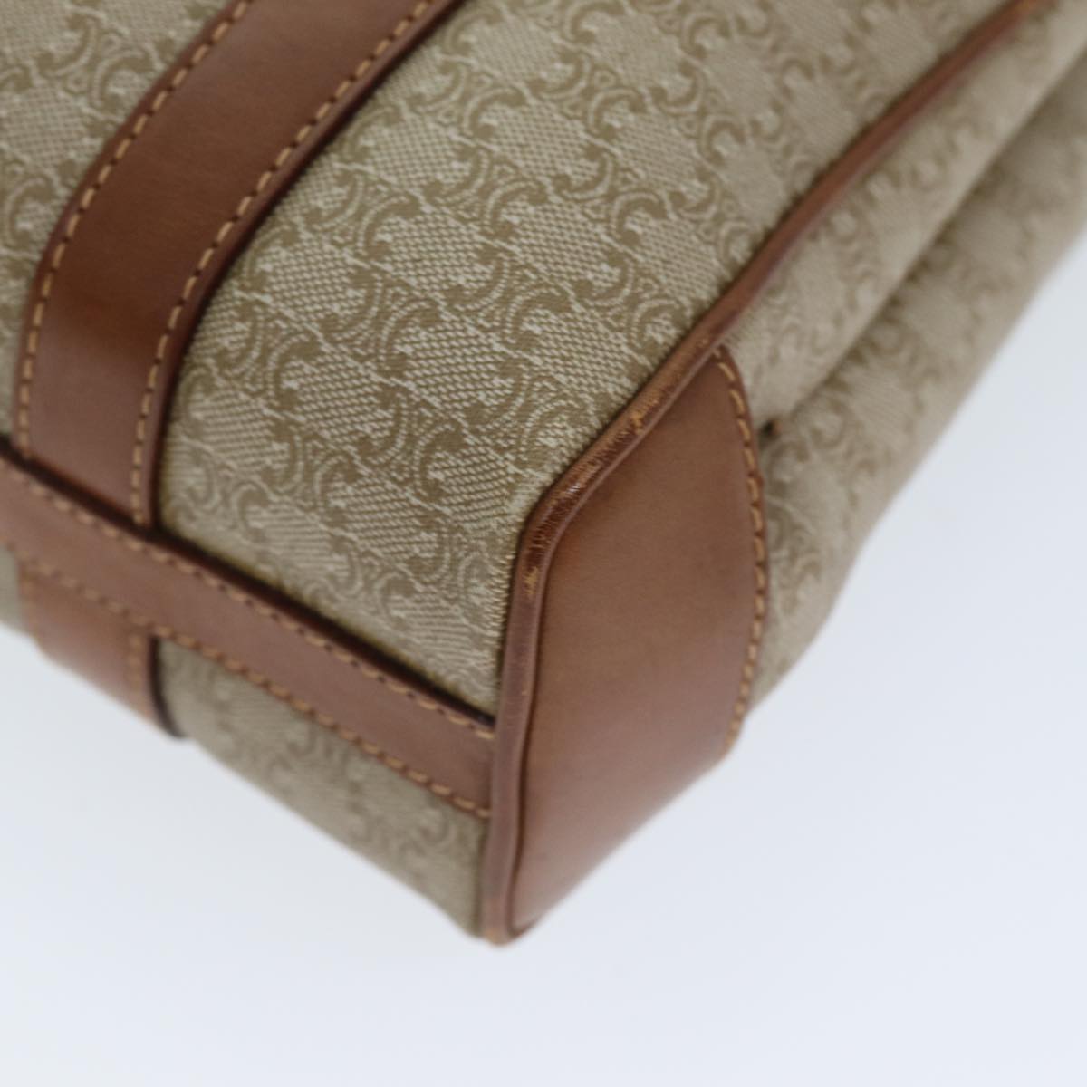 Céline Macadam Beige Canvas Shoulder Bag (Pre-Owned)