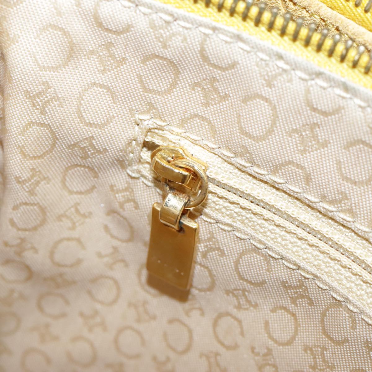 Céline Macadam Yellow Canvas Shoulder Bag (Pre-Owned)
