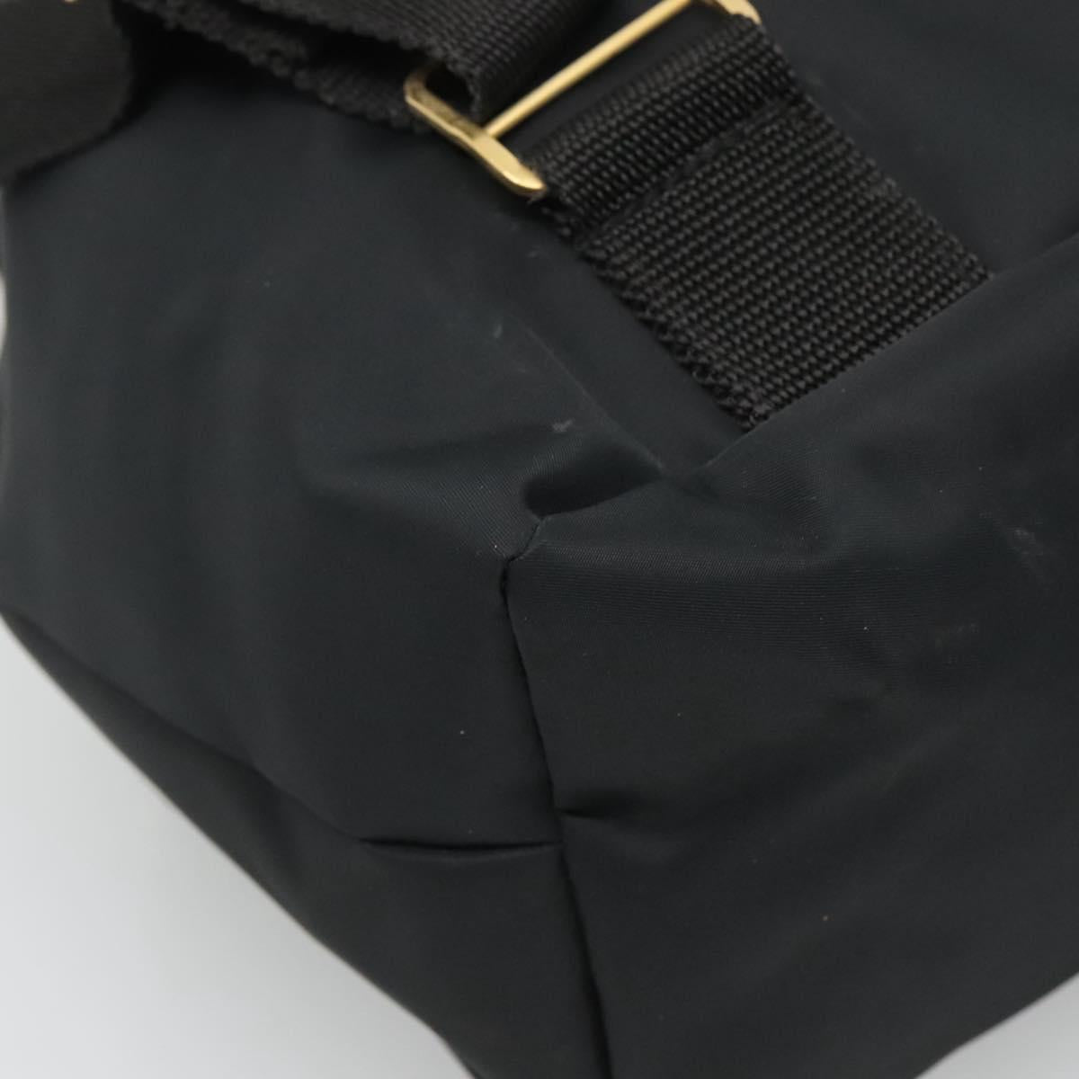 Versace Gianni Black Synthetic Backpack Bag (Pre-Owned)