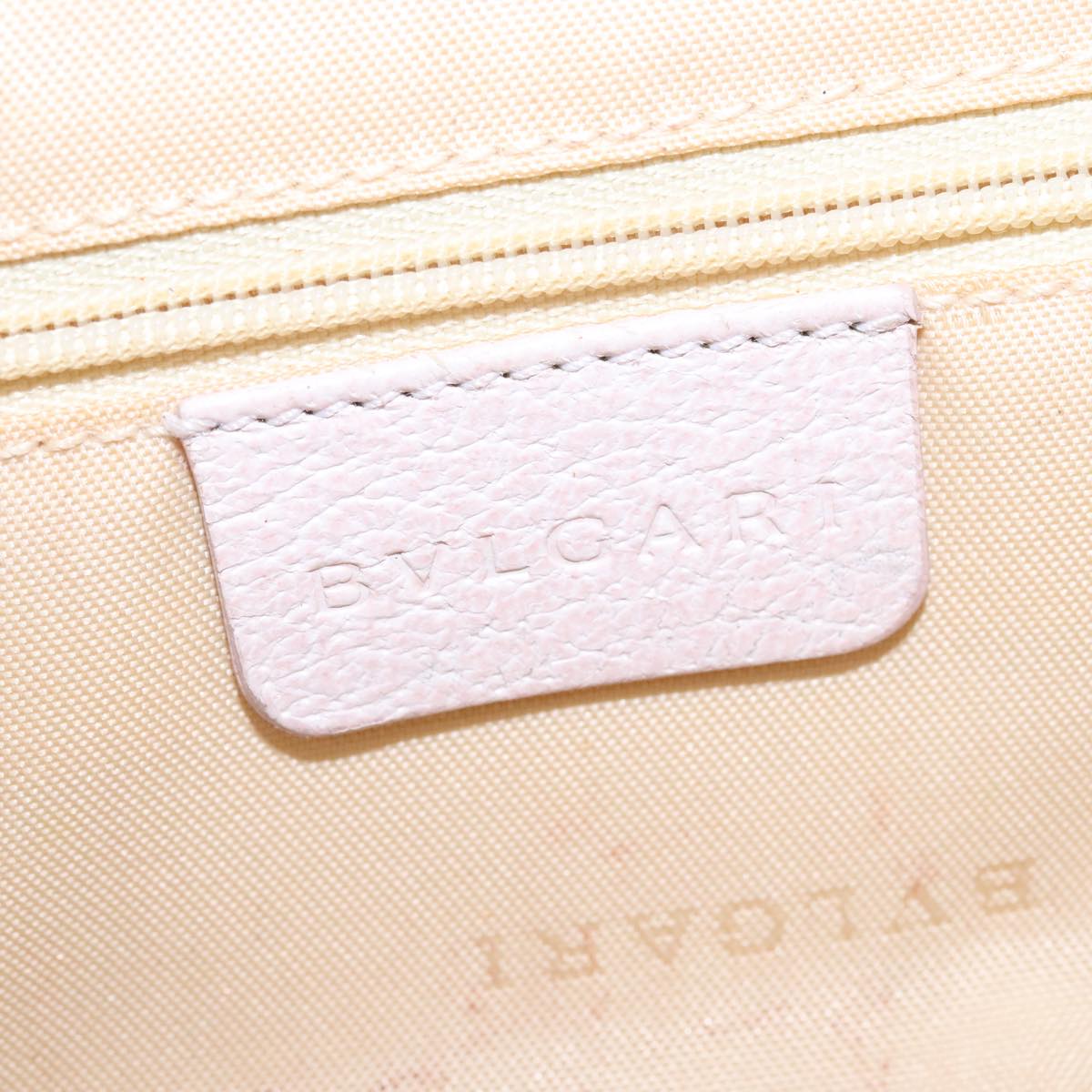 Bulgari Logo Mania Beige Canvas Shoulder Bag (Pre-Owned)