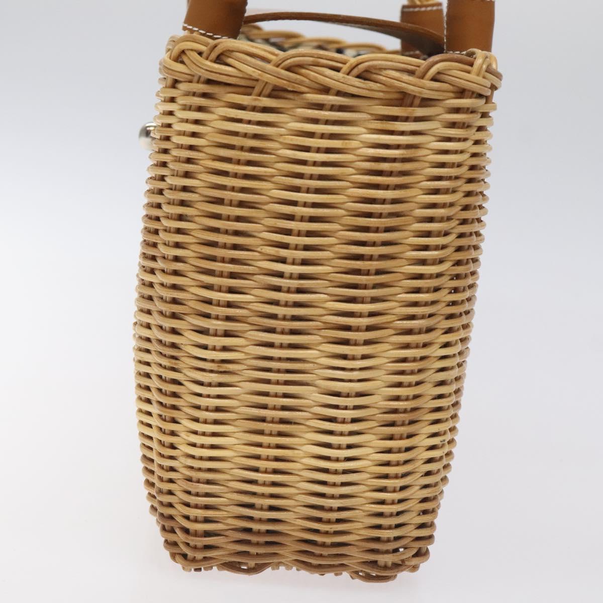 Burberry Beige, Brown Wicker Tote Bag (Pre-Owned)