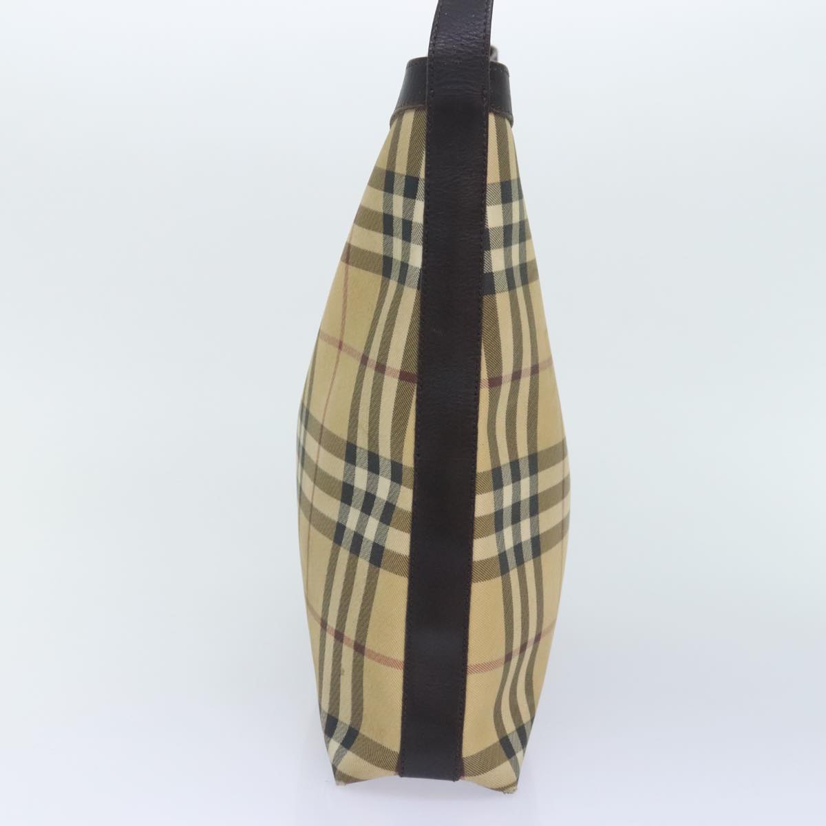 Burberry Nova Check Beige Canvas Shoulder Bag (Pre-Owned)