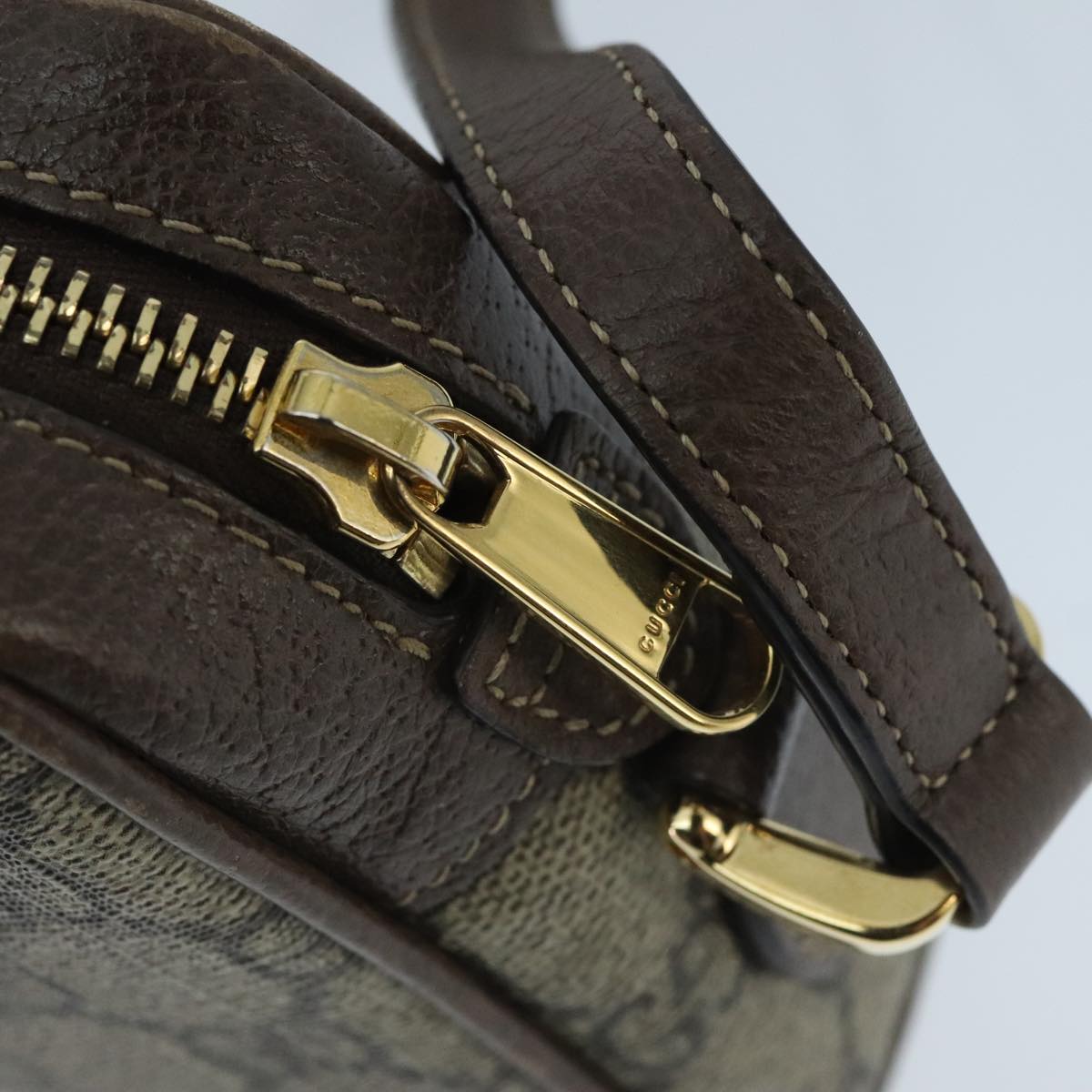 Gucci Ophidia Beige Canvas Shoulder Bag (Pre-Owned)