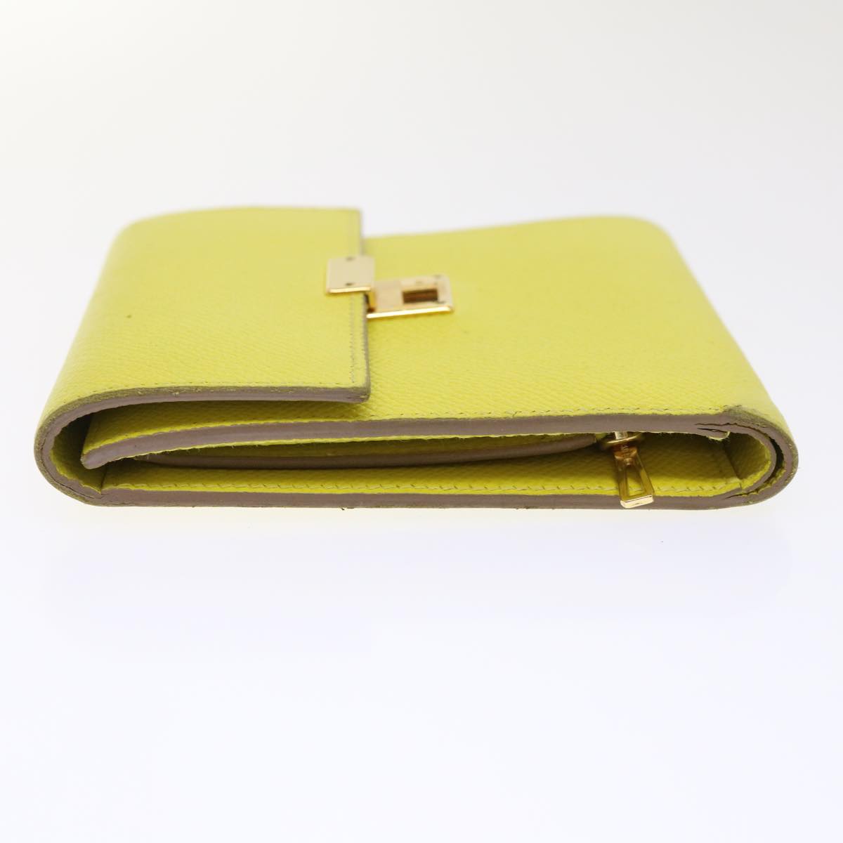 Hermès Clic 12 Yellow Leather Wallet  (Pre-Owned)