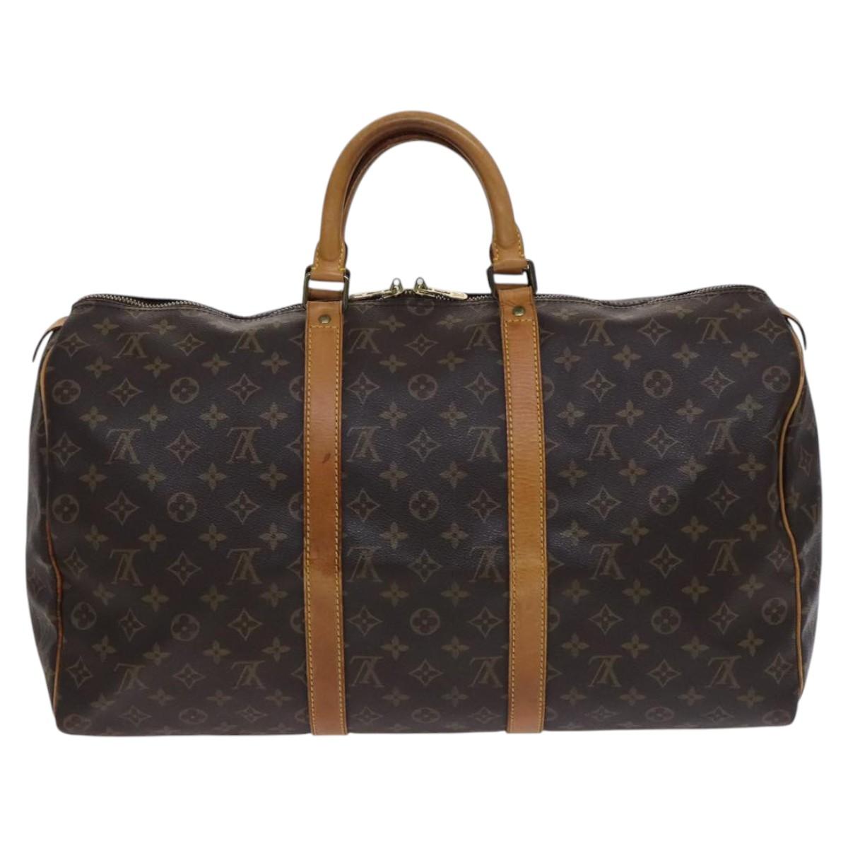 Louis Vuitton Keepall 50 Brown Canvas Travel Bag (Pre-Owned)