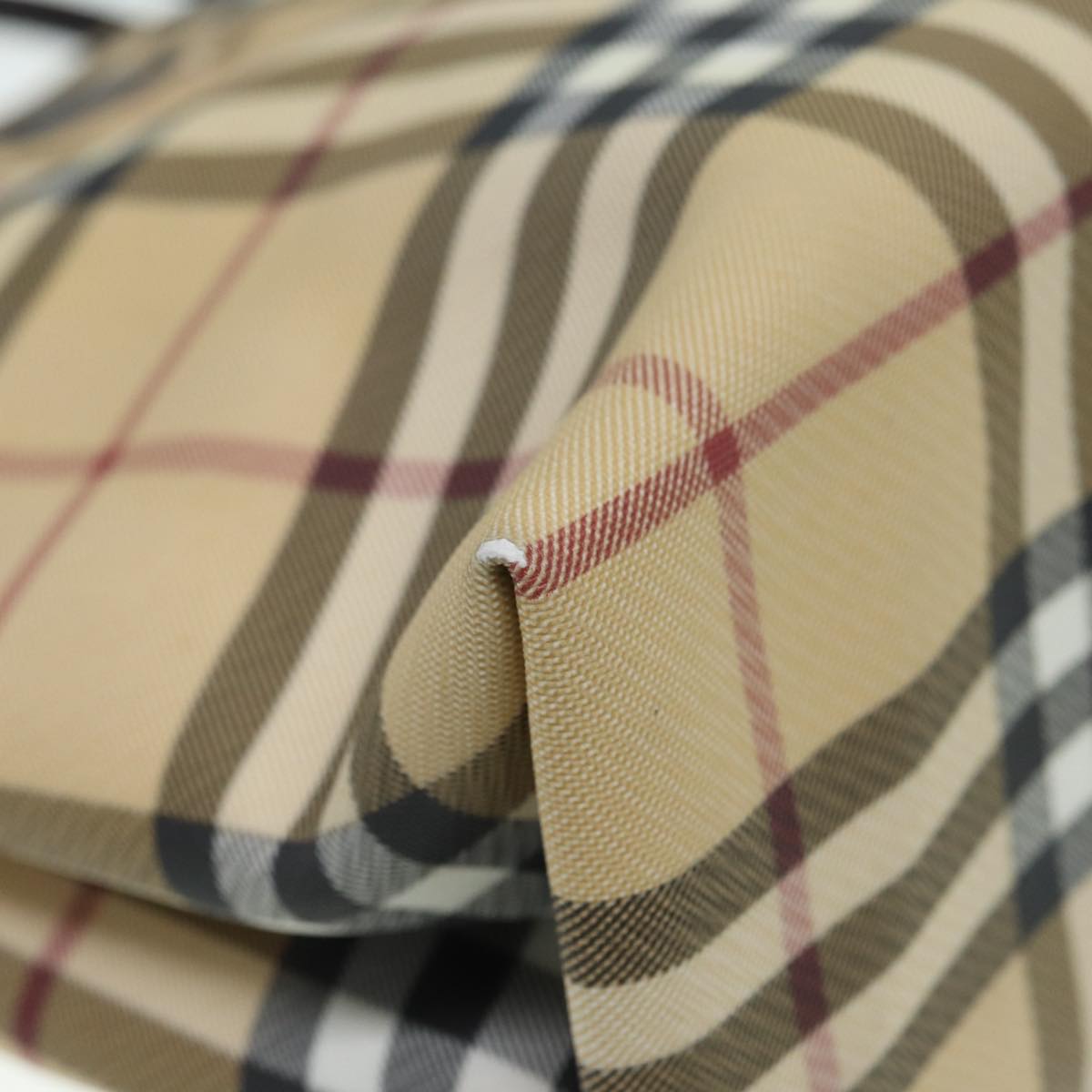 Burberry Nova Check Beige Canvas Tote Bag (Pre-Owned)