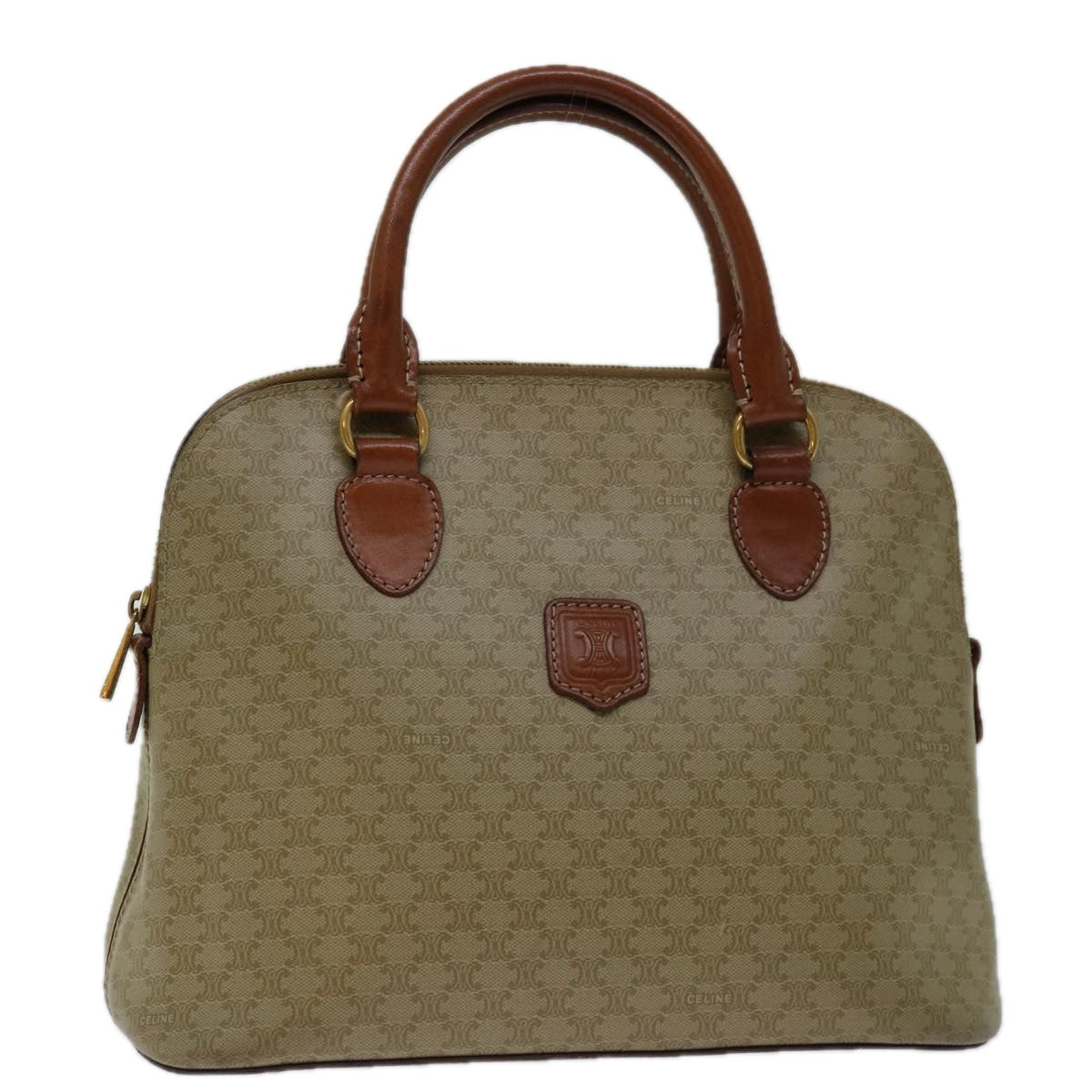Céline Macadam Beige Canvas Handbag (Pre-Owned)