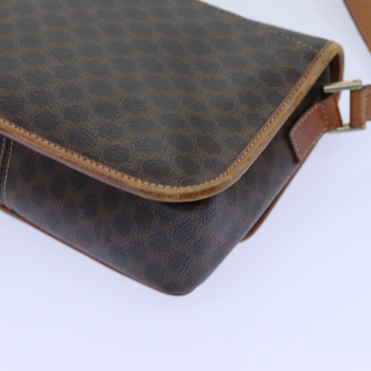 Céline Macadam Brown Canvas Shoulder Bag (Pre-Owned)