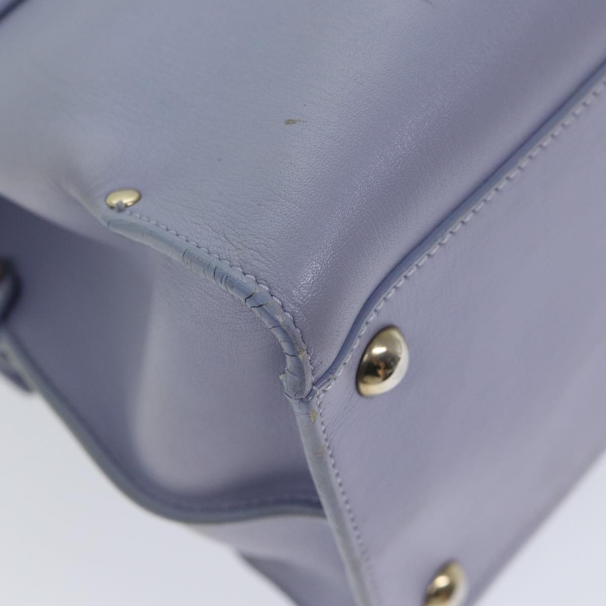 Salvatore Ferragamo Purple Leather Shopper Bag (Pre-Owned)