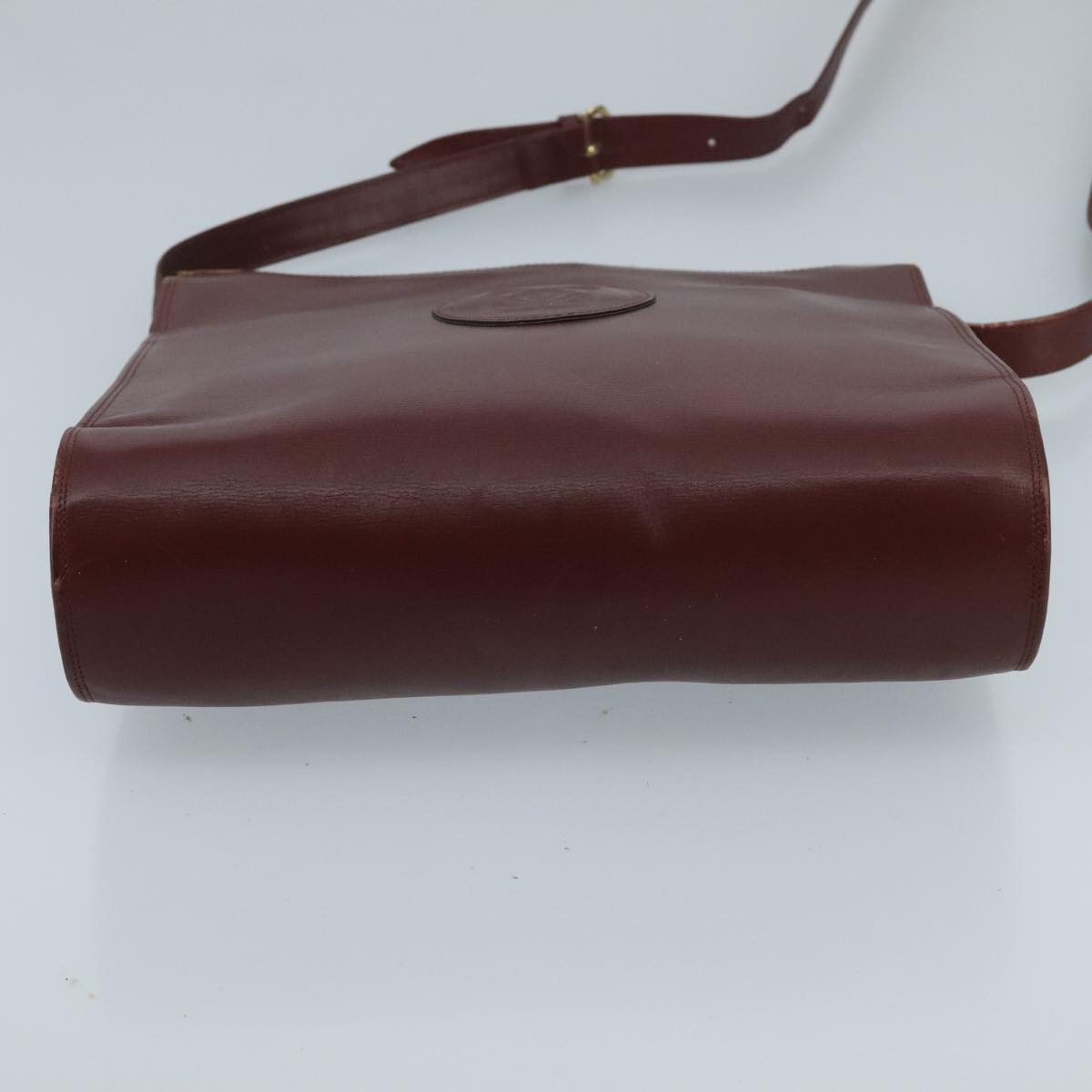 Cartier Must De Cartier Burgundy Leather Shoulder Bag (Pre-Owned)