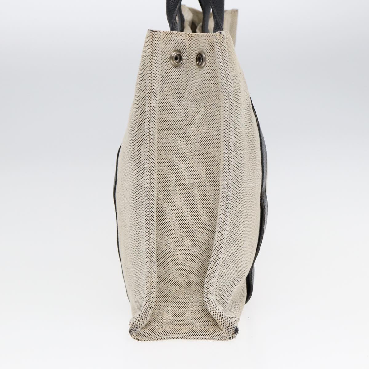Hermès Arne White Canvas Tote Bag (Pre-Owned)