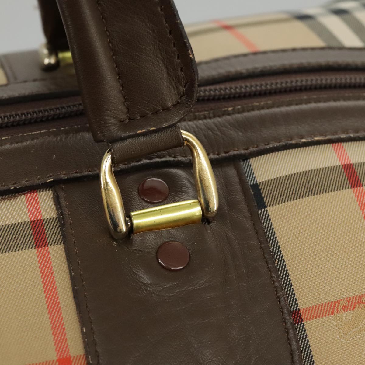Burberry Nova Check Beige Canvas Travel Bag (Pre-Owned)