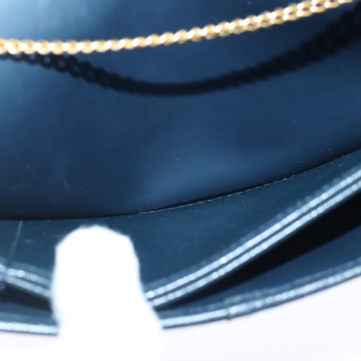 Dior Vintage Navy Leather Shoulder Bag (Pre-Owned)