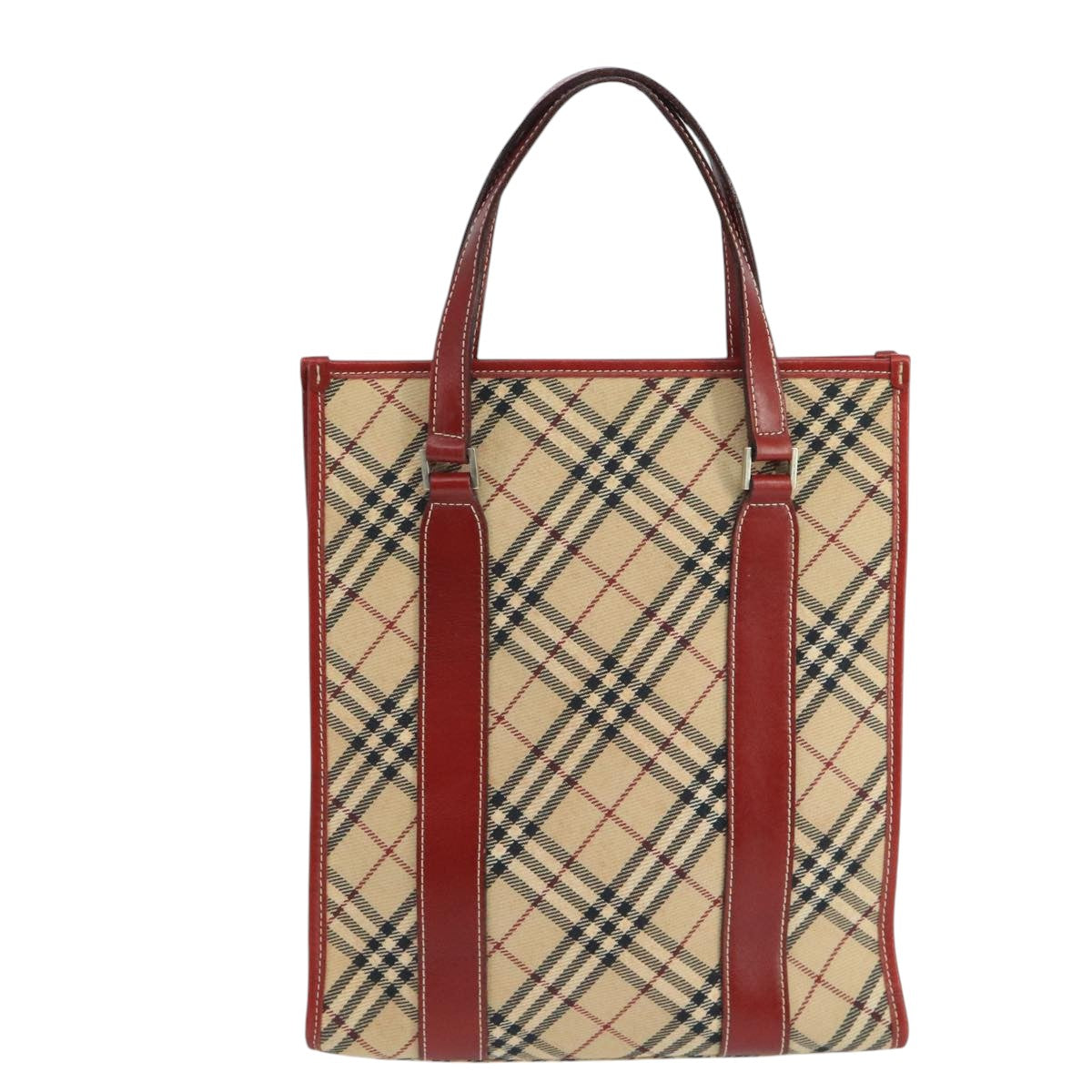 Burberry Nova Check Beige Canvas Tote Bag (Pre-Owned)