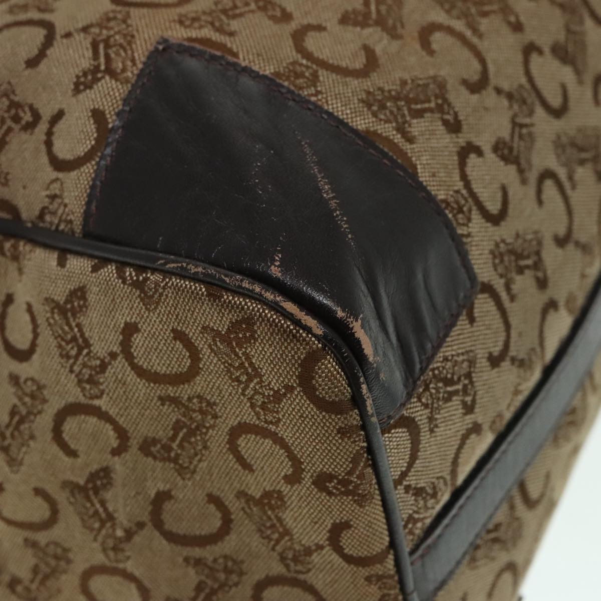 Céline C Brown Canvas Travel Bag (Pre-Owned)