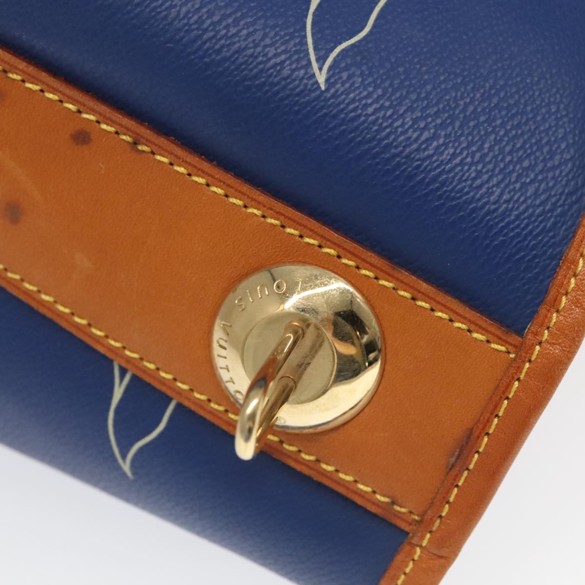 Louis Vuitton Marin Blue Canvas Shoulder Bag (Pre-Owned)